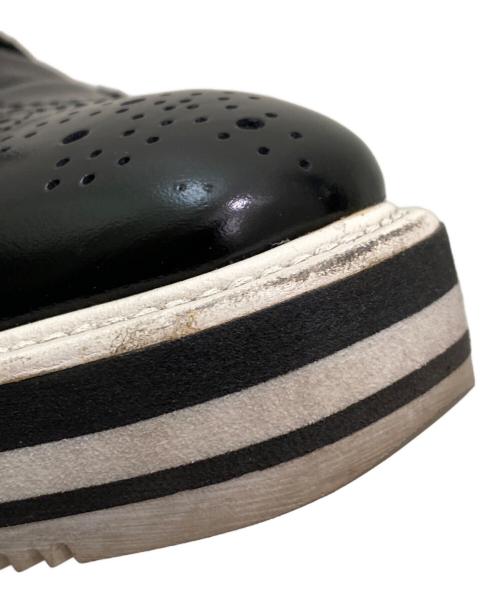 PRADA（プラダ）PRADA (プラダ) 厚底レースアップレザーシューズ ブラック サイズ:37の古着・服飾アイテム