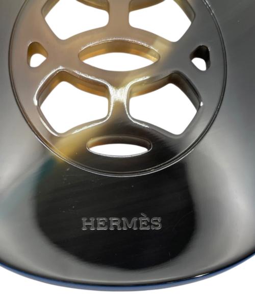 HERMES（エルメス）HERMES (エルメス) バッファローホーンペンダント ブルー×ブラウンの古着・服飾アイテム