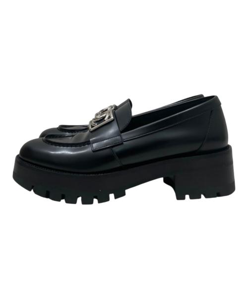 CHANEL（シャネル）CHANEL (シャネル) ココマーク レザー厚底ローファー ブラック サイズ:38の古着・服飾アイテム