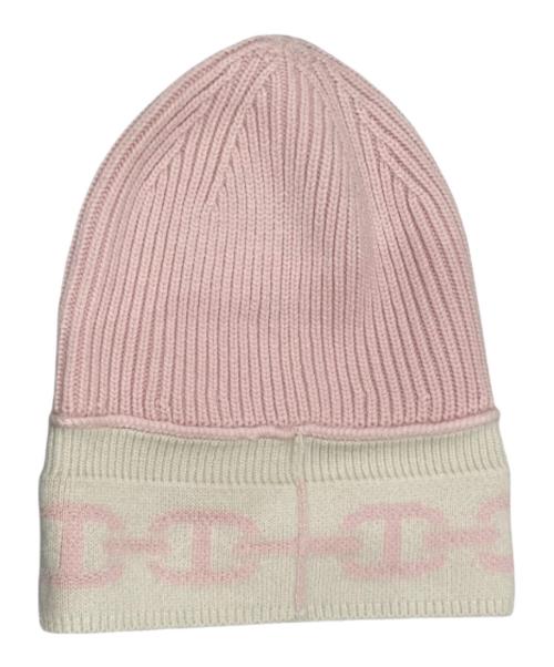 HERMES（エルメス）HERMES (エルメス) ニットキャップ《ヘヴン》 ピンク サイズ:Mの古着・服飾アイテム