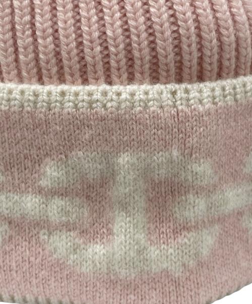 HERMES（エルメス）HERMES (エルメス) ニットキャップ《ヘヴン》 ピンク サイズ:Mの古着・服飾アイテム