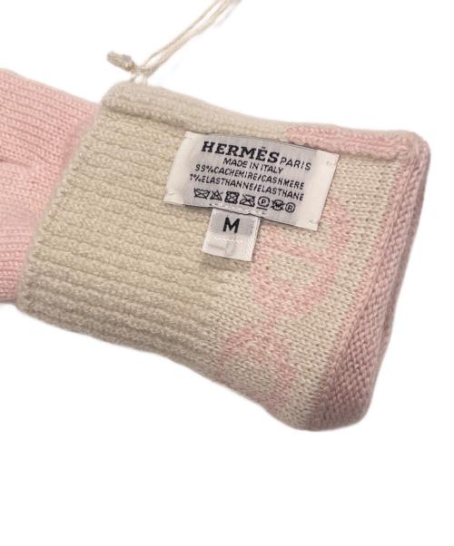 HERMES（エルメス）HERMES (エルメス) ヘヴン 手袋 ピンク サイズ:M 未使用品の古着・服飾アイテム
