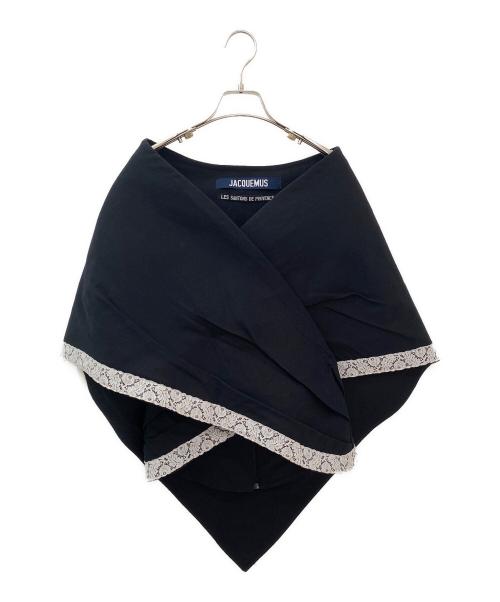 jacquemus（ジャックムス）jacquemus (ジャックムス) リネン混ケープ ブラック サイズ:38の古着・服飾アイテム