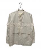 toogoodトゥーグッド）の古着「THE TRACER SHIRT LW TEXTURED COTTON」｜アイボリー