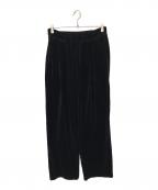 Graphpaperグラフペーパー）の古着「24AW Compact Velour Easy Pants」｜ブラック