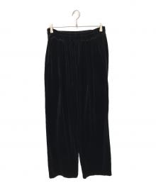 Graphpaper（グラフペーパー）の古着「24AW Compact Velour Easy Pants」｜ブラック
