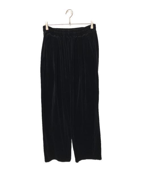 Graphpaper（グラフペーパー）Graphpaper (グラフペーパー) 24AW Compact Velour Easy Pants ブラック サイズ:1の古着・服飾アイテム