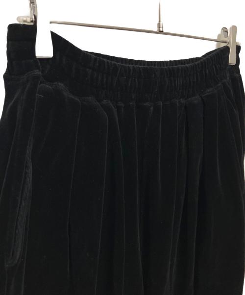 Graphpaper（グラフペーパー）Graphpaper (グラフペーパー) 24AW Compact Velour Easy Pants ブラック サイズ:1の古着・服飾アイテム