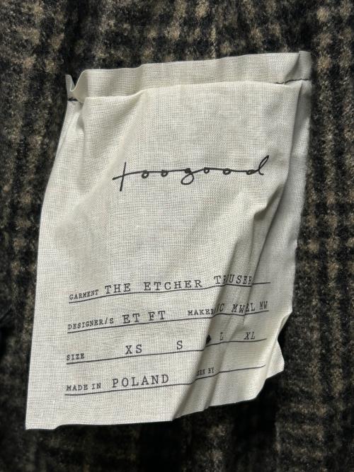 toogood（トゥーグッド）toogood (トゥーグッド) The etcher trouser(エッチャートラウザー) ブラウン×ブラック サイズ:Mの古着・服飾アイテム