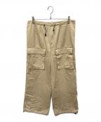 MM6 Maison Margielaエムエムシックスメゾンマルジェラ）の古着「MM DRAWSTRING CARGO PANTS」｜ベージュ