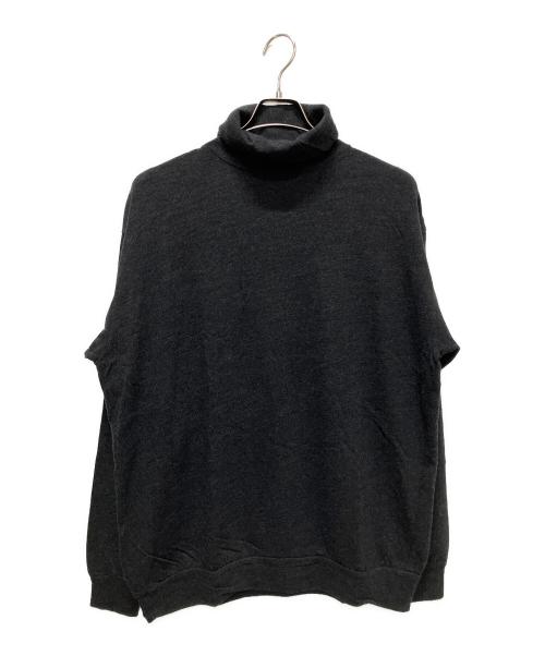 COMOLI（コモリ）COMOLI (コモリ) ウール天竺 長袖タートルネック グレー サイズ:3 未使用品の古着・服飾アイテム