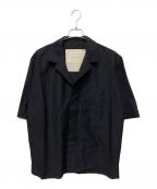 toogoodトゥーグッド）の古着「シルク混 The landscaper shirt」｜ネイビー