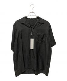 COMOLI（コモリ）の古着「24SS ウールシルク 半袖オープンカラーシャツ」｜チャコール