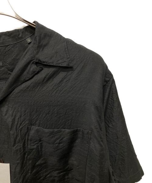 COMOLI（コモリ）COMOLI (コモリ) 24SS ウールシルク 半袖オープンカラーシャツ チャコール サイズ:2の古着・服飾アイテム