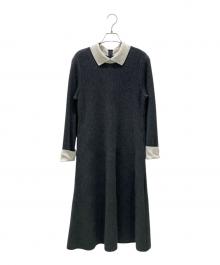 FOXEY（フォクシー）の古着「Knit Dress “Audrey”/ニットワンピース」｜グレー