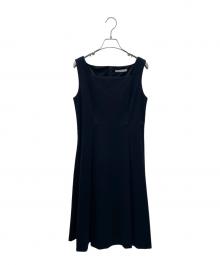 FOXEY NEWYORK（フォクシーニューヨーク）の古着「ノースリーブワンピース」｜ネイビー