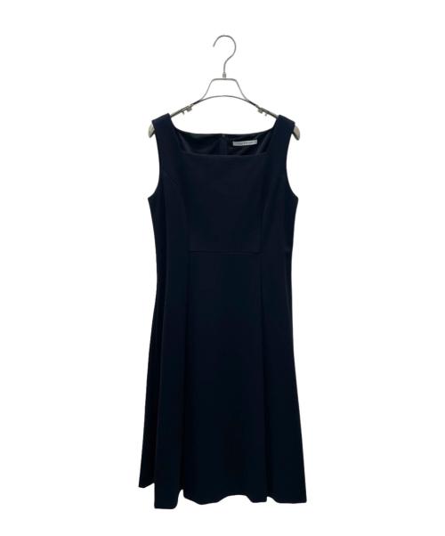 FOXEY NEWYORK（フォクシーニューヨーク）FOXEY NEWYORK (フォクシーニューヨーク) ノースリーブワンピース ネイビー サイズ:40の古着・服飾アイテム