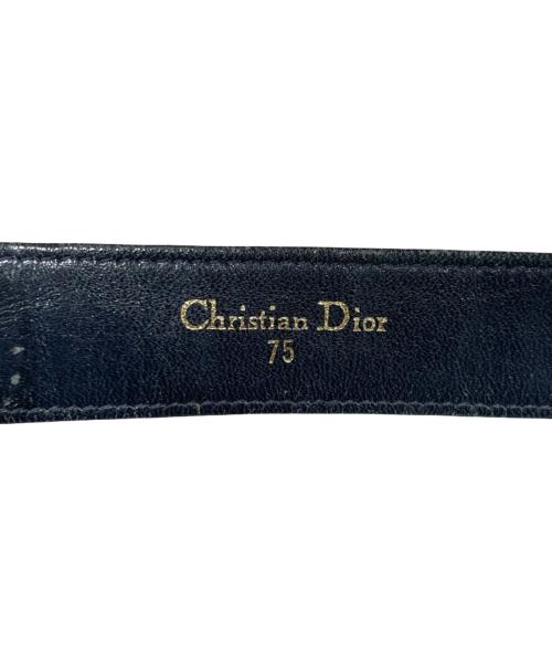 Christian Dior（クリスチャン ディオール）Christian Dior (クリスチャン ディオール) トロッター柄ベルト ネイビー サイズ:75の古着・服飾アイテム
