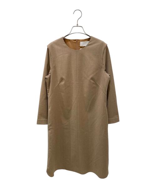 HUGO BOSS（ヒューゴ ボス）HUGO BOSS (ヒューゴ ボス) L/Sワンピース ベージュ サイズ:38の古着・服飾アイテム
