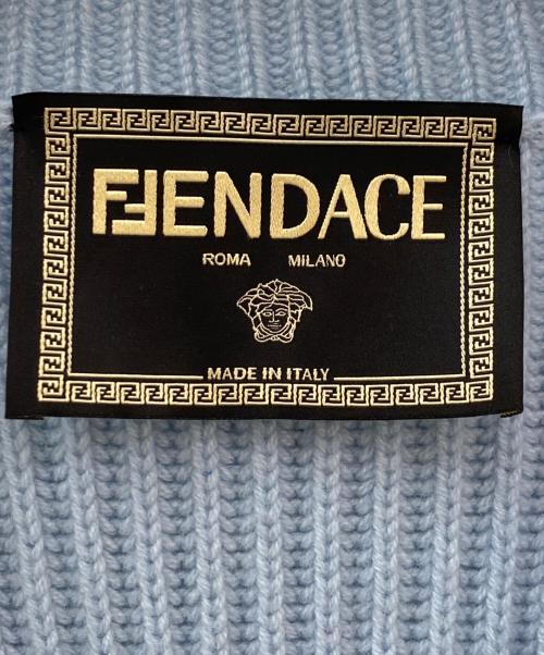 FENDI（フェンディ）FENDI (フェンディ) VERSACE (ヴェルサーチェ) Cut Out Jumper ニット スカイブルー サイズ:44の古着・服飾アイテム