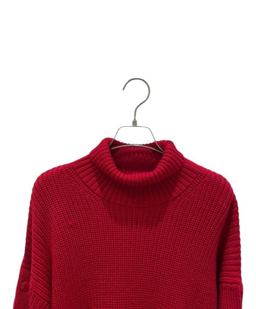 MONCLER（モンクレール）MONCLER (モンクレール) タートルネックニット レッド サイズ:Sの古着・服飾アイテム