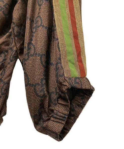 GUCCI（グッチ）GUCCI (グッチ) GGスプリーム ロゴ ジップアップジャケット ブラウン サイズ:Mの古着・服飾アイテム