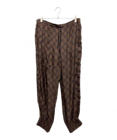 中古・古着通販】GUCCI (グッチ) GGスプリーム ロゴパンツ ブラウン