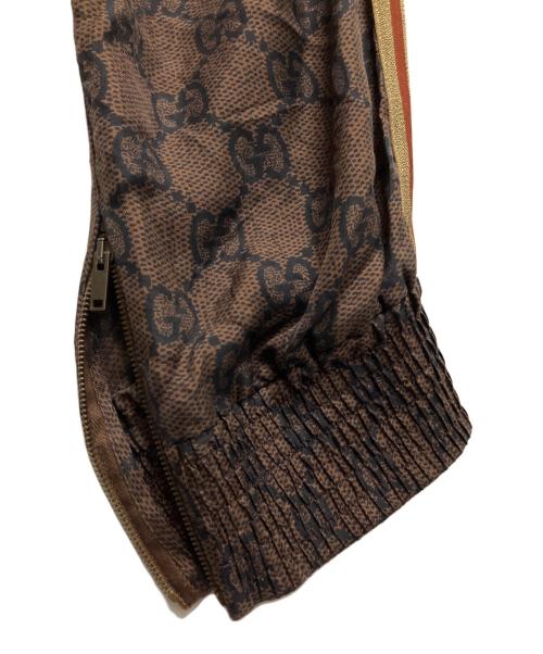 GUCCI（グッチ）GUCCI (グッチ) GGスプリーム ロゴパンツ ブラウン サイズ:Lの古着・服飾アイテム