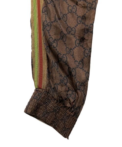 GUCCI（グッチ）GUCCI (グッチ) GGスプリーム ロゴパンツ ブラウン サイズ:Lの古着・服飾アイテム