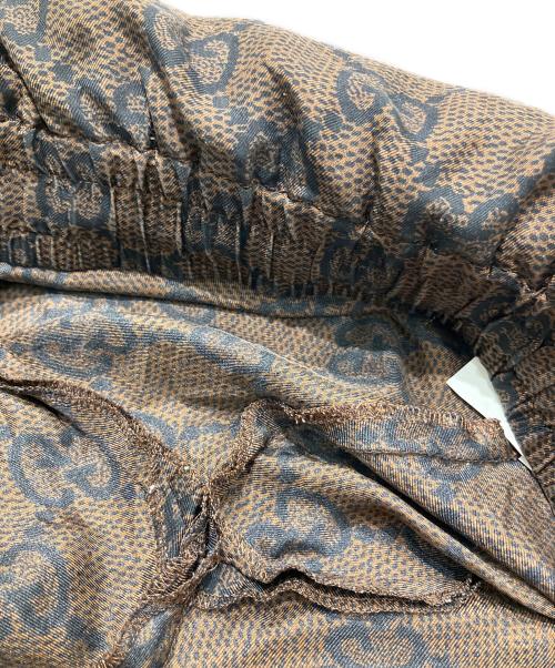 GUCCI（グッチ）GUCCI (グッチ) GGスプリーム ロゴパンツ ブラウン サイズ:Lの古着・服飾アイテム