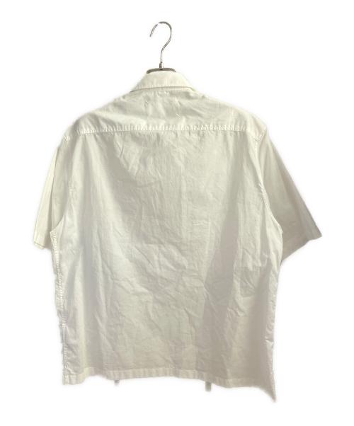 Maison Margiela（メゾンマルジェラ）Maison Margiela (メゾンマルジェラ) ジップアップ半袖シシャツ ホワイト サイズ:40の古着・服飾アイテム