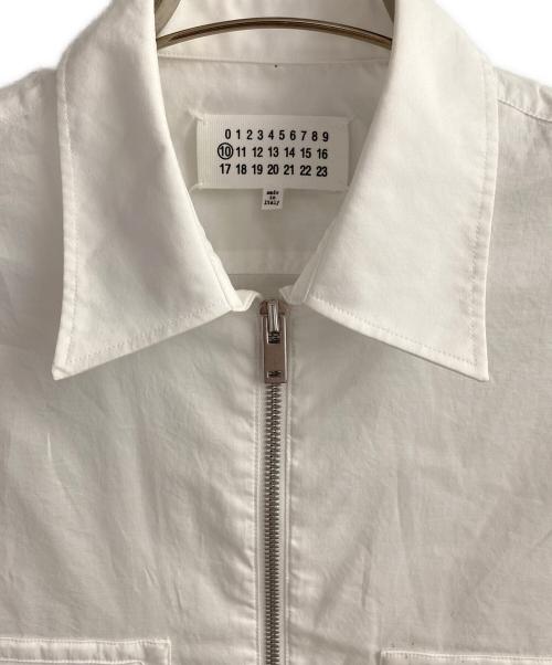 Maison Margiela（メゾンマルジェラ）Maison Margiela (メゾンマルジェラ) ジップアップ半袖シシャツ ホワイト サイズ:40の古着・服飾アイテム
