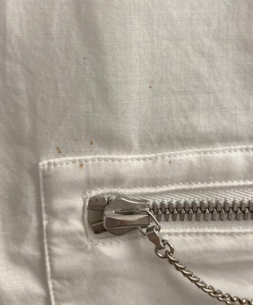 Maison Margiela（メゾンマルジェラ）Maison Margiela (メゾンマルジェラ) ジップアップ半袖シシャツ ホワイト サイズ:40の古着・服飾アイテム