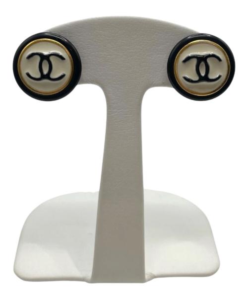 CHANEL（シャネル）CHANEL (シャネル) ココマークイヤリング ブラック×ホワイトの古着・服飾アイテム