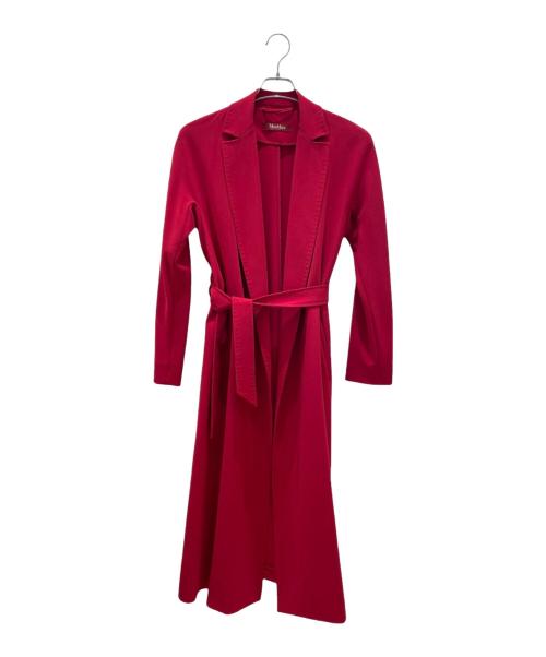 MaxMara（マックスマーラ）MaxMara (マックスマーラ) テーラードカラー ガウン ロング コート レッド サイズ:38の古着・服飾アイテム