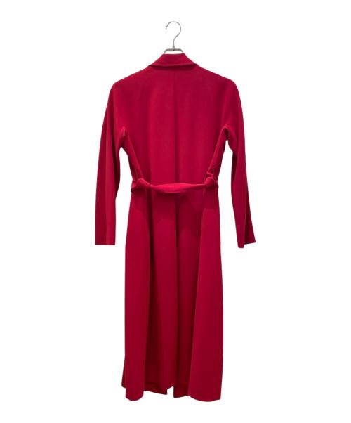 MaxMara（マックスマーラ）MaxMara (マックスマーラ) テーラードカラー ガウン ロング コート レッド サイズ:38の古着・服飾アイテム