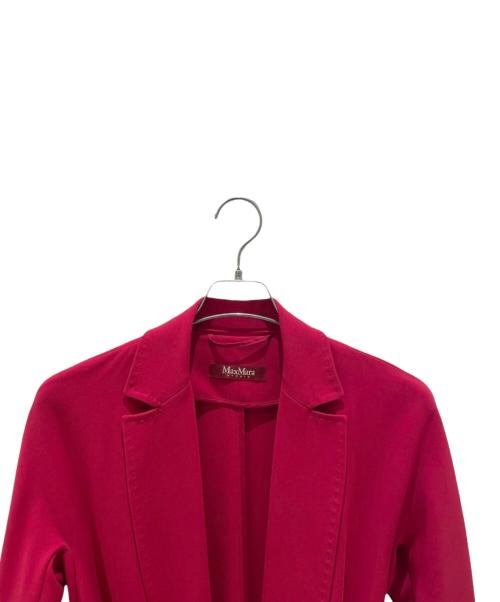 MaxMara（マックスマーラ）MaxMara (マックスマーラ) テーラードカラー ガウン ロング コート レッド サイズ:38の古着・服飾アイテム