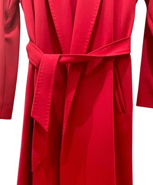 MaxMara（マックスマーラ）MaxMara (マックスマーラ) テーラードカラー ガウン ロング コート レッド サイズ:38の古着・服飾アイテム