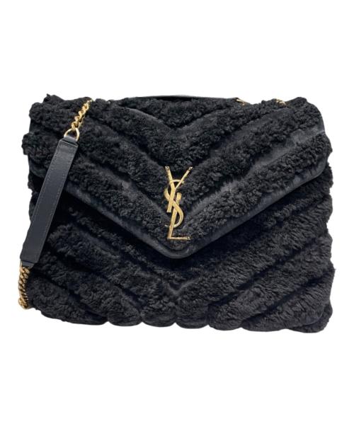 Saint Laurent Paris（サンローランパリ）Saint Laurent Paris (サンローランパリ) ルルファー チェーンショルダーバッグ ブラックの古着・服飾アイテム