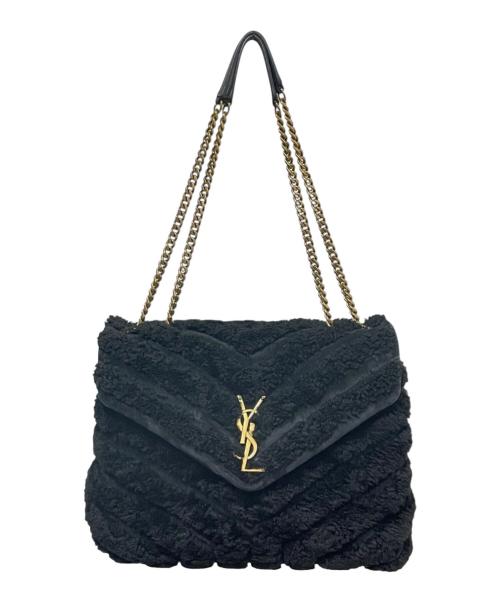 Saint Laurent Paris（サンローランパリ）Saint Laurent Paris (サンローランパリ) ルルファー チェーンショルダーバッグ ブラックの古着・服飾アイテム