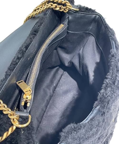 Saint Laurent Paris（サンローランパリ）Saint Laurent Paris (サンローランパリ) ルルファー チェーンショルダーバッグ ブラックの古着・服飾アイテム