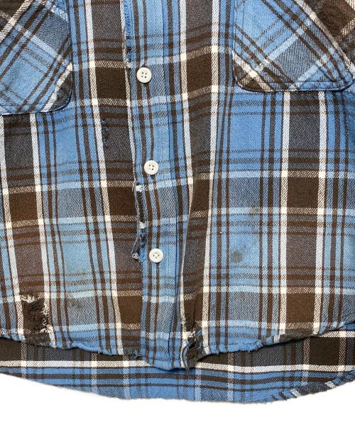SAINT MICHAEL（セントマイケル）SAINT MICHAEL (セントマイケル) FRANNEL SHIRT ブルー サイズ:Mの古着・服飾アイテム