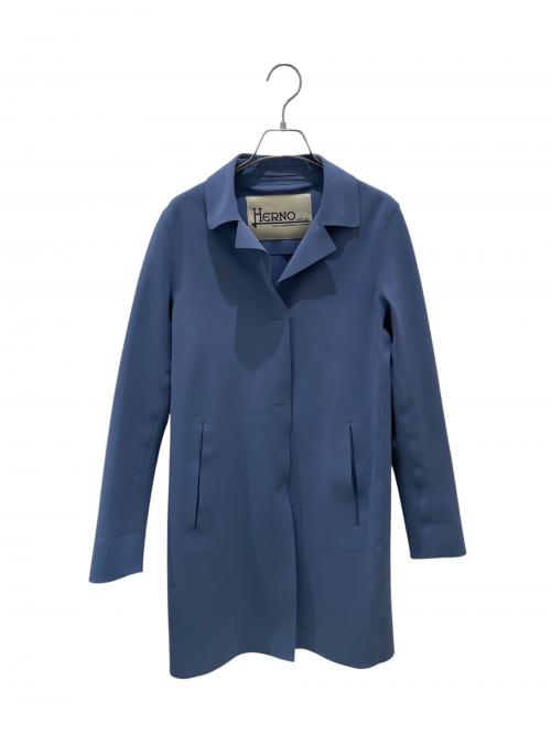 HERNO（ヘルノ）HERNO (ヘルノ) ステンカラーコート ブルー サイズ:40の古着・服飾アイテム