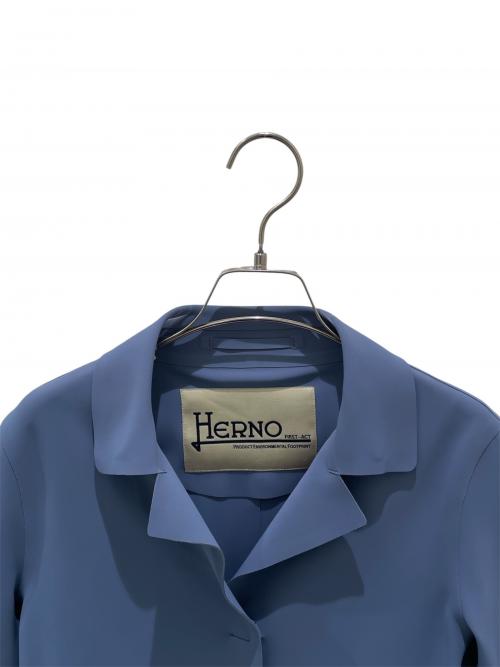 HERNO（ヘルノ）HERNO (ヘルノ) ステンカラーコート ブルー サイズ:40の古着・服飾アイテム