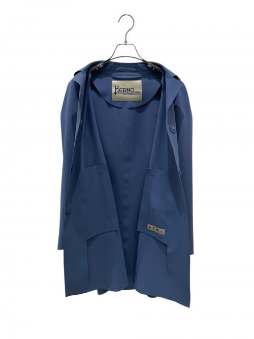 HERNO（ヘルノ）HERNO (ヘルノ) ステンカラーコート ブルー サイズ:40の古着・服飾アイテム