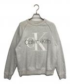 Calvin Klein×KITHカルバンクライン×キス）の古着「ロゴスウェット」｜ライトグレー