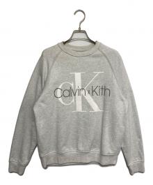 Calvin Klein×KITH（カルバンクライン×キス）の古着「ロゴスウェット」｜ライトグレー