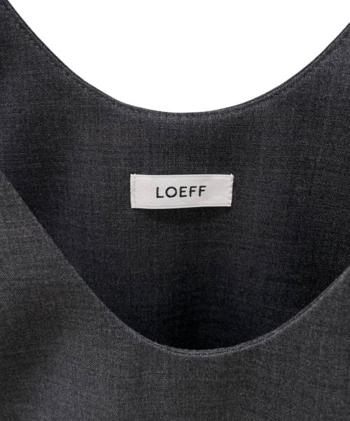 LOEFF（ロエフ）LOEFF (ロエフ) トロピカルウール バルーン ドレス グレー サイズ:1の古着・服飾アイテム