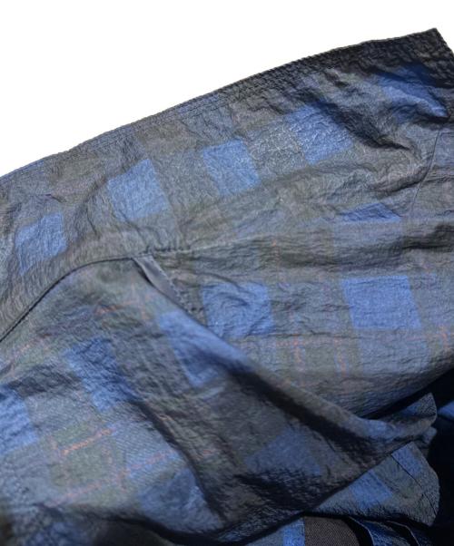 MACPHEE（マカフィー）MACPHEE (マカフィー) チェック柄ナイロンコート ブルー サイズ:36の古着・服飾アイテム
