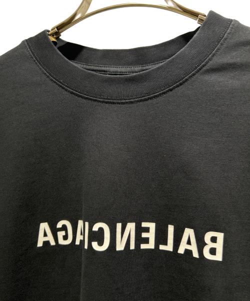 BALENCIAGA（バレンシアガ）BALENCIAGA (バレンシアガ) ミラープリントロゴTシャツ/612966TNVR21070 ブラック サイズ:XLの古着・服飾アイテム